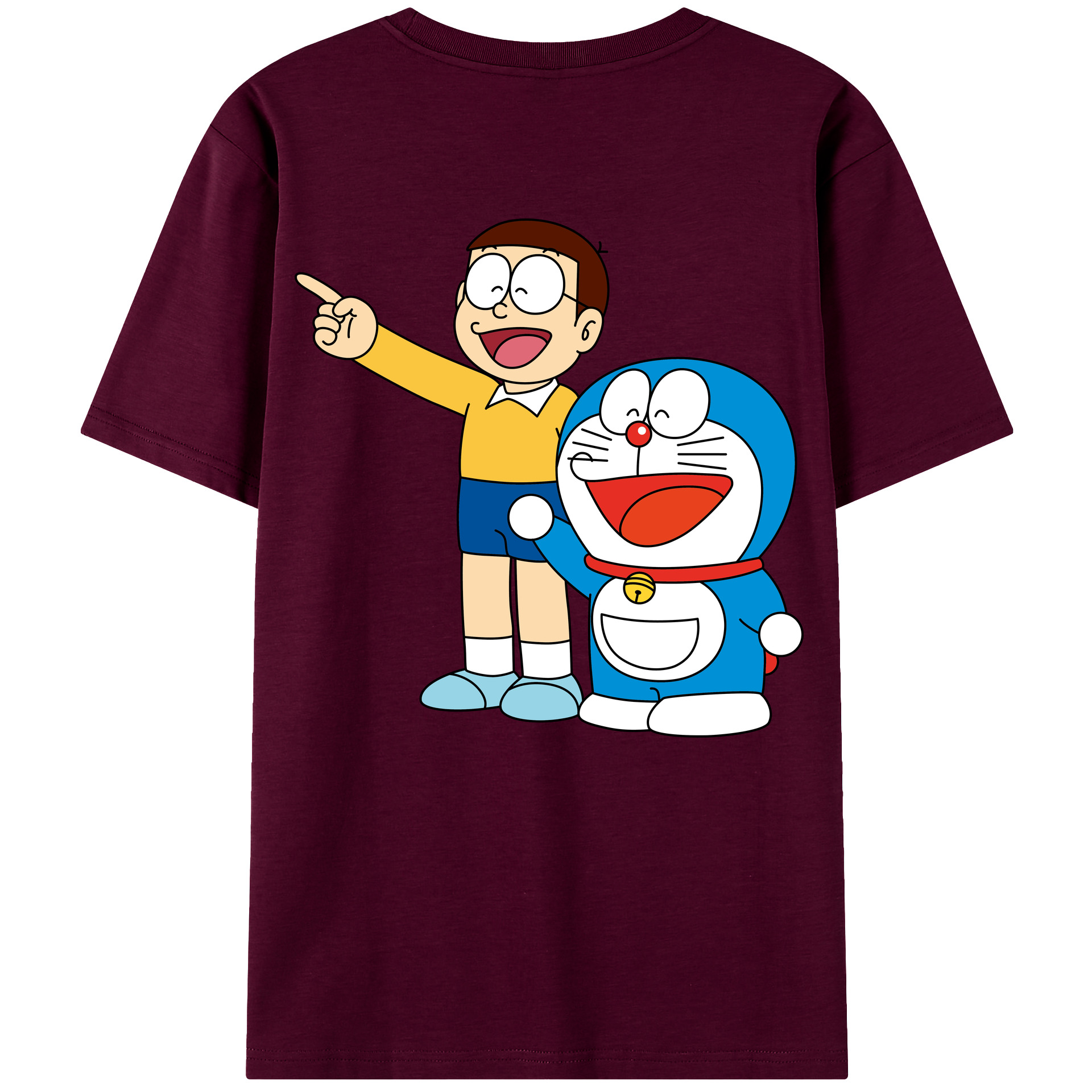 （画像用） ドラえもん 野比 のび太 Doraemon Nobita Nobi レディース半袖Tシャツ(バックプリント)